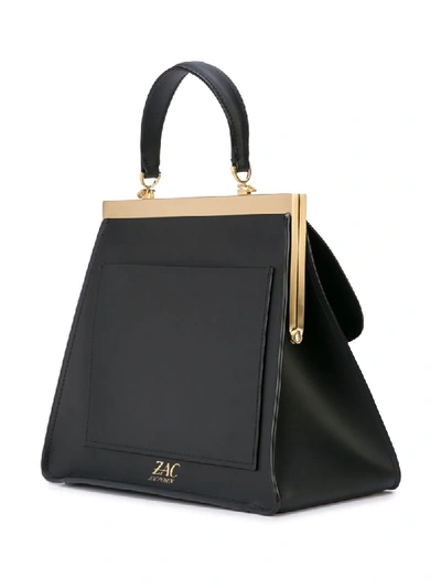 Shop Zac Zac Posen Biba Frame Satchel Bag In Black