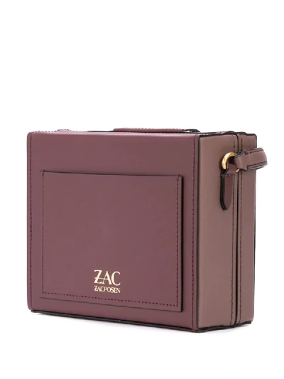 Shop Zac Zac Posen Biba Buckle Box Crossbody Bag In Purple