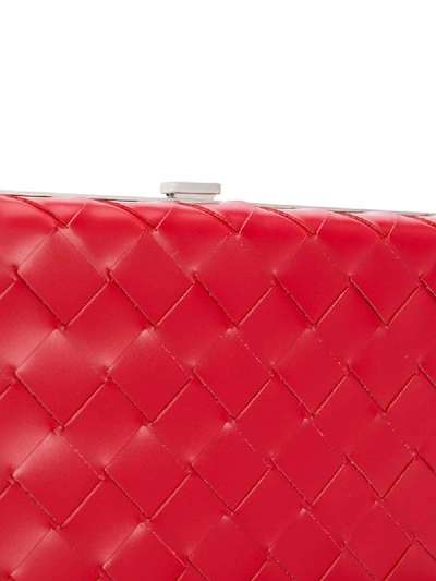 Shop Bottega Veneta Intrecciato Weave Crossbody Bag In Red
