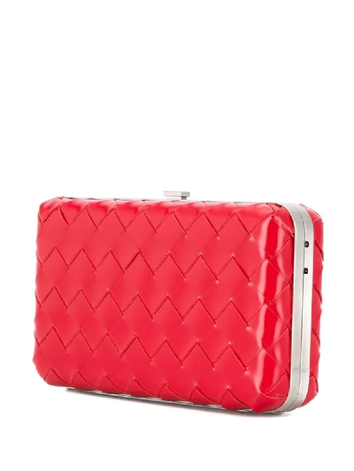 Shop Bottega Veneta Intrecciato Weave Crossbody Bag In Red