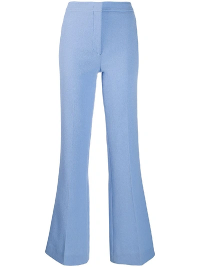 Shop Emilio Pucci Tailored Flared Trousers In Blue