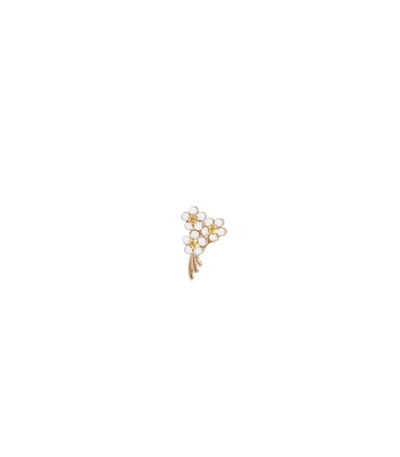 Shop Alison Lou Bouquet Of Daisies Stud In Ylwgold