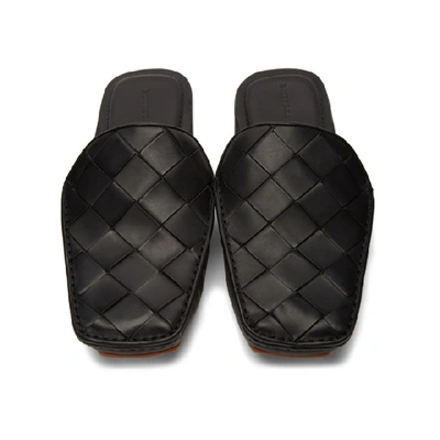 Shop Bottega Veneta Black Intrecciato Loafers In 1000black