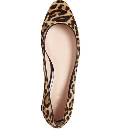 Shop Kate Spade Fallyn Skimmer Flat In Natural Leopard Calf Hair