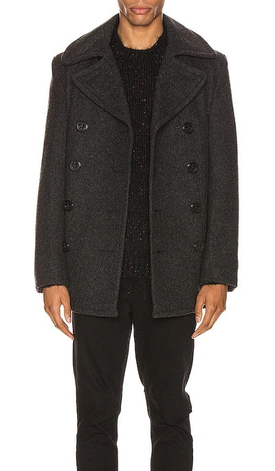 Schott Slim Fit Peacoat In Dark Ox | ModeSens