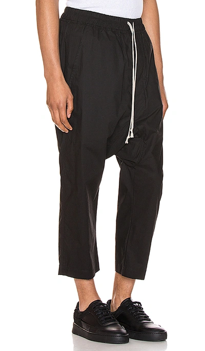 Shop Rick Owens Drkshdw Drawstring Cropped Pants In Black