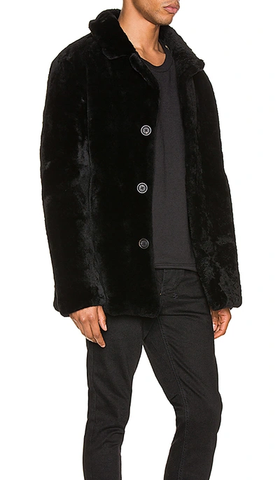 Shop Yves Salomon Merinos Lamb Coat In Black