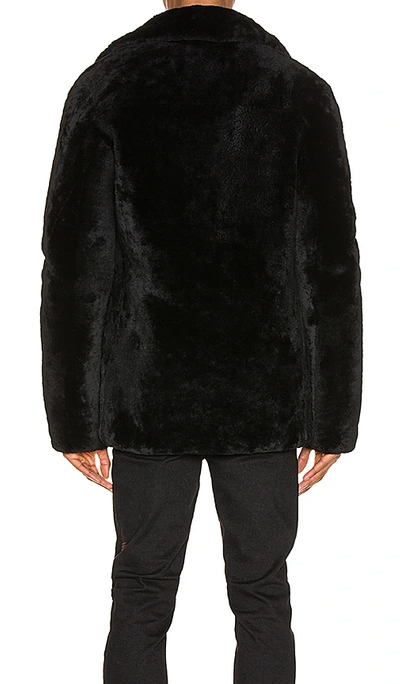 Shop Yves Salomon Merinos Lamb Coat In Black