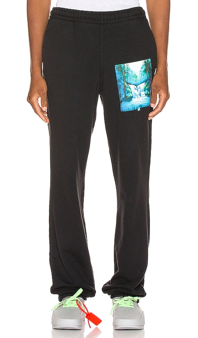 Shop Off-white Waterfall Sweatpant In Black Multi