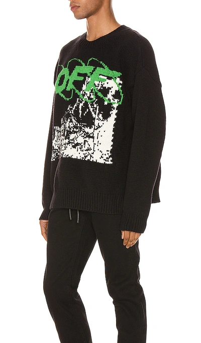 Shop Off-white Ruined Factory Knit Crewneck In Black & White