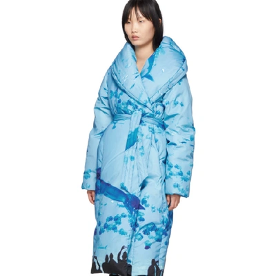 Shop Saks Potts Ssense Exclusive Blue Sauna Puffer Coat In Ocean