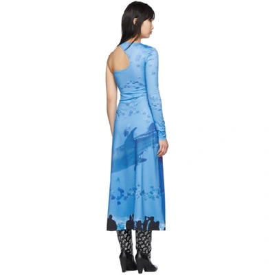 Shop Saks Potts Ssense Exclusive Blue Asymmetric Dress In Ocean