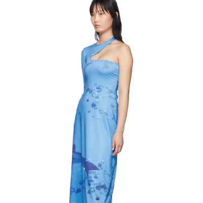 Shop Saks Potts Ssense Exclusive Blue Asymmetric Dress In Ocean