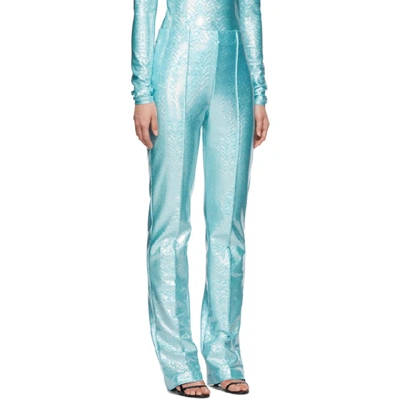 Shop Saks Potts Ssense Exclusive Blue Lissay Trousers In Shimmer Aqua