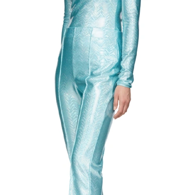 Shop Saks Potts Ssense Exclusive Blue Lissay Trousers In Shimmer Aqua