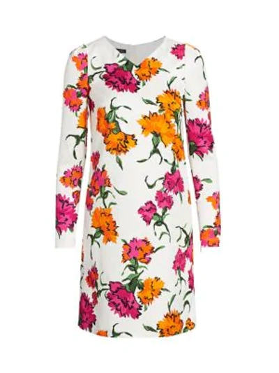 Shop Escada Dleah Marigold Shift Dress In Marigold Floral
