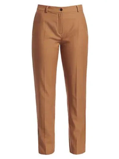 Shop Agnona Wool Tailored Trousers In Vicuna