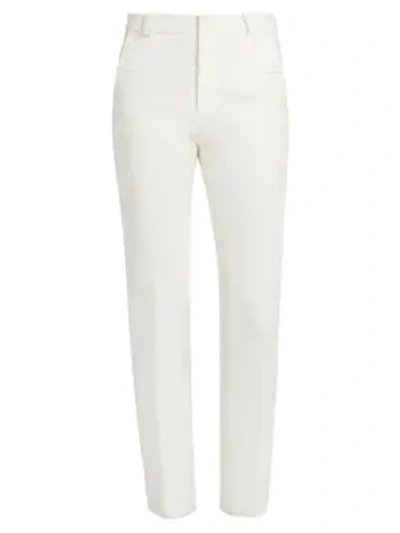 Shop Roland Mouret Lacerta Crepe Trousers In White