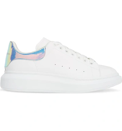 Shop Alexander Mcqueen Oversize Low Top Sneaker In White/ Multi/ White