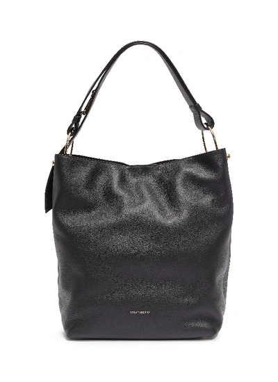 Shop Strathberry Lana Medium Calfskin Leather Bucket Bag In Black