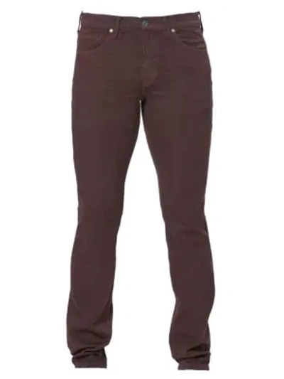 Shop Paige Jeans Men's Lennox Slim-fit Jeans In Chocolate Plum