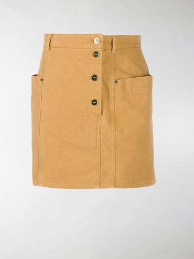 Shop Jacquemus De Nimes Mini Skirt In Neutrals