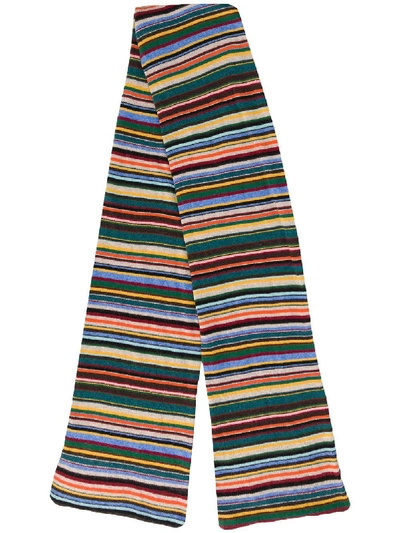 Shop Ps By Paul Smith Men's Multicolor Wool Scarf