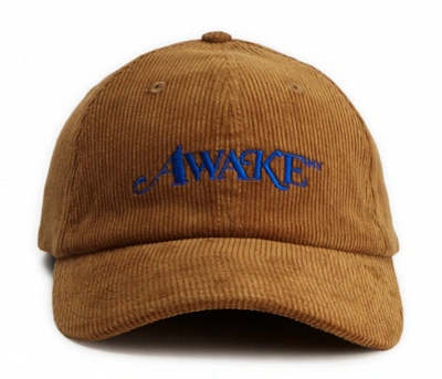 Pre-owned Awake  Corduroy Classic Logo Dad Hat Tan