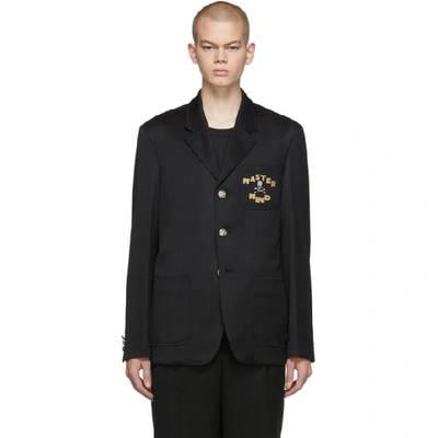 Shop Mastermind Japan Mastermind World Black Winton 3b Blazer In 1 Black