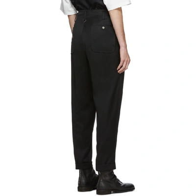 Shop Mastermind Japan Mastermind World Black Winton Tailored Trousers In 1 Black