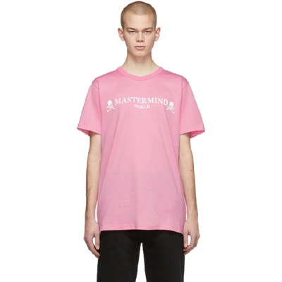 Shop Mastermind Japan Mastermind World Pink Logo T-shirt In 2 Pink