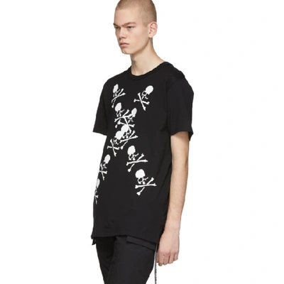 Shop Mastermind Japan Mastermind World Black Skull X T-shirt In 4 Black