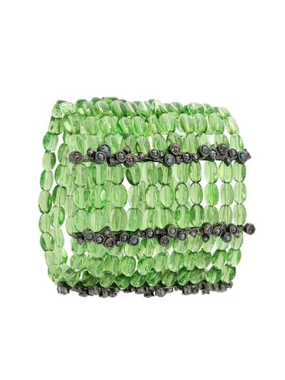 Shop Camila Klein Murano Cristais Bracelet In Green