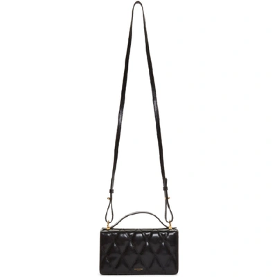 Shop Givenchy Black Leather Wallet Chain Bag In 001 Black