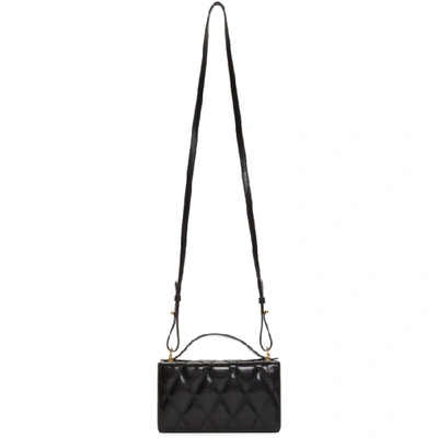 Shop Givenchy Black Leather Wallet Chain Bag In 001 Black