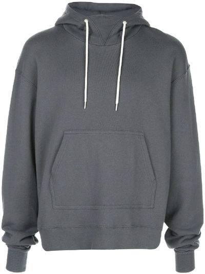 Shop John Elliott Drawstring Hoodie In Grey