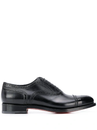 Shop Santoni Oxford-style Brogues In Black