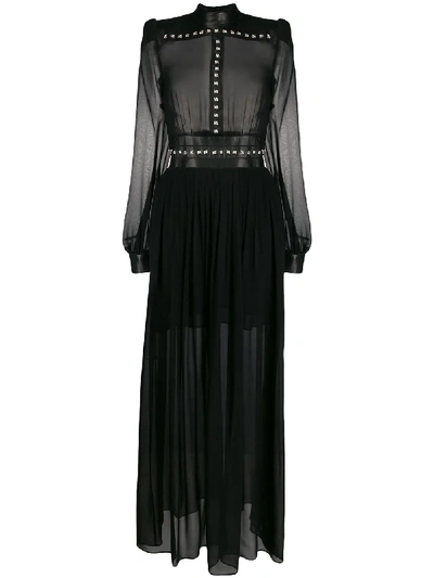 Shop John Richmond 'lubia' Maxikleid Mit Nieten In Black