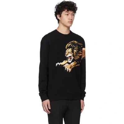 Shop Givenchy Black Leo Sweatshirt In 001 Black