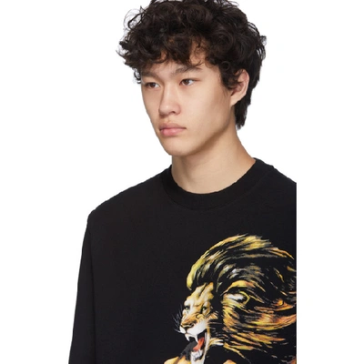 Shop Givenchy Black Leo Sweatshirt In 001 Black