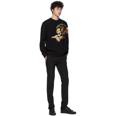 Shop Givenchy Black Leo Sweatshirt In 001 Black