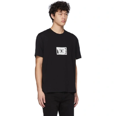 Shop Givenchy Black Stamp Patch T-shirt In 001 Black