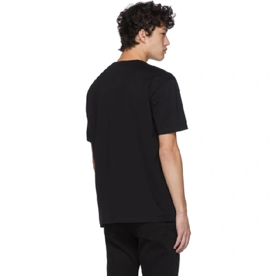 Shop Givenchy Black Stamp Patch T-shirt In 001 Black