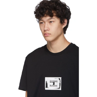 Shop Givenchy Black Stamp Patch T-shirt In 001 Black