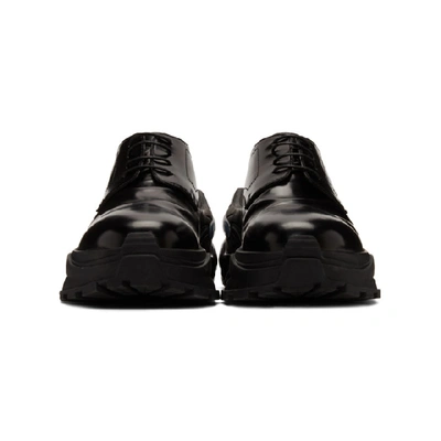 Shop Maison Margiela Black Ridged Sole Derbys