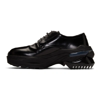 Shop Maison Margiela Black Ridged Sole Derbys