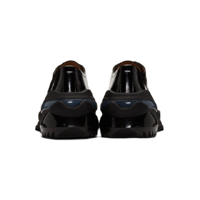 Shop Maison Margiela Black Ridged Sole Derbys