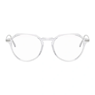 Shop Cutler And Gross Transparent 1302-04 Glasses In Crystal
