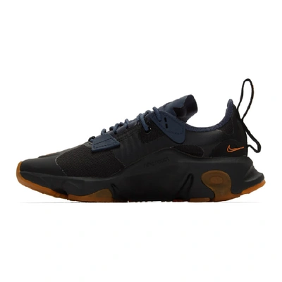 Shop Nike Black And Navy React Gtx Sneakers In 001blackbrt