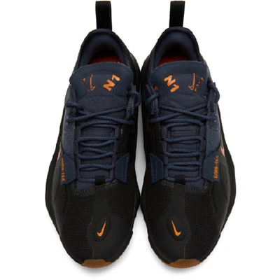 Shop Nike Black And Navy React Gtx Sneakers In 001blackbrt
